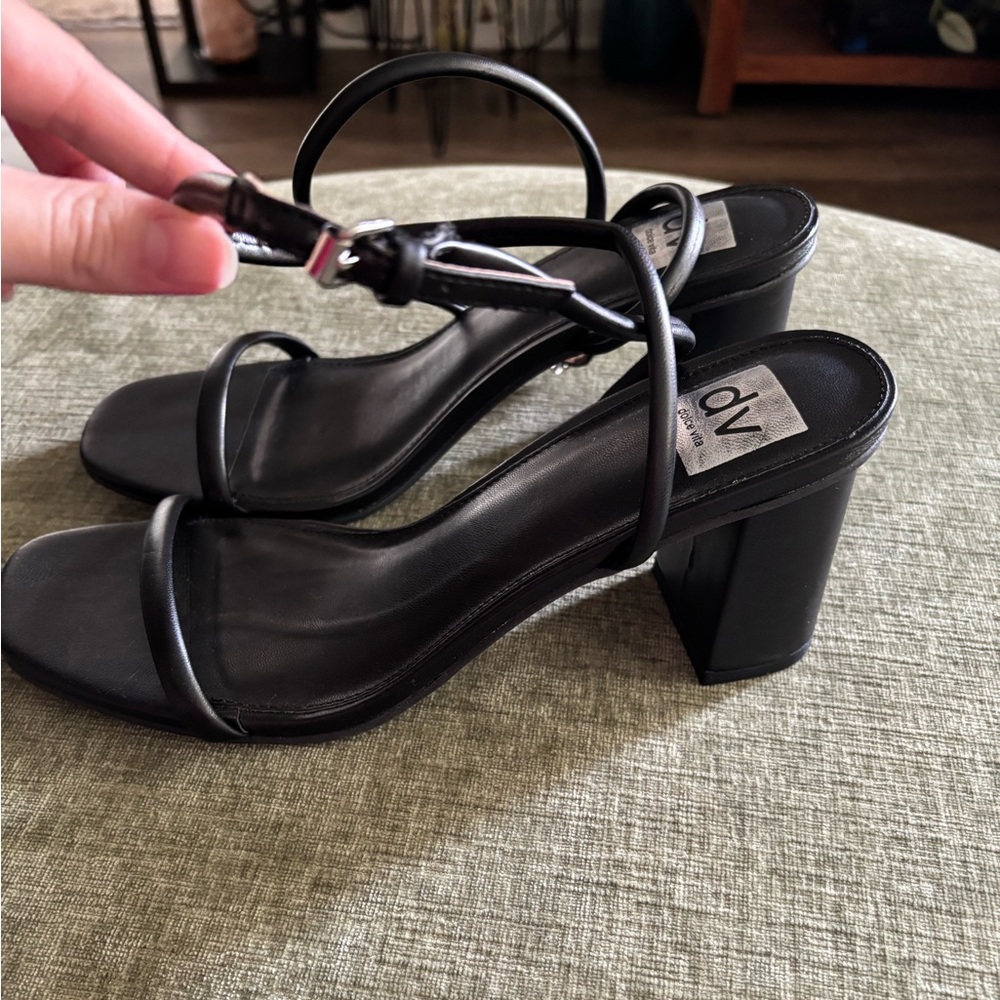 DV by Dolce Vita Black Block Heel Sandals